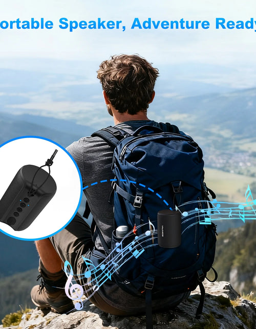 Load image into Gallery viewer, Portable Bluetooth Speaker, IPX7 Waterproof Wireless Speaker, Stocking Stuffers, Bluetooth 5.0, TWS Mini Speaker for Home/Party/Outdoor/Travel/Gifts, Black

