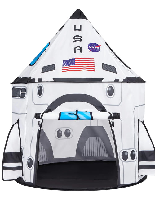 Load image into Gallery viewer, Rocket Ship Play Tent Pop up Play Tent Kids Indoor Outdoor Spaceship Playhouse Tent Set
