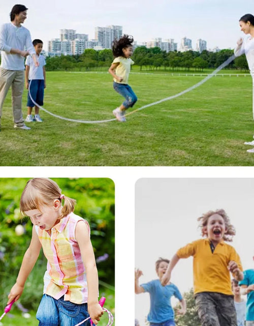 Load image into Gallery viewer, Jump Rope, 3 PCS Adjustable Length Tangle-Free Segmented Soft Beaded Skipping Rope, Fitness Jump Rope for Man Women Weight Loss 9.2 Ft
