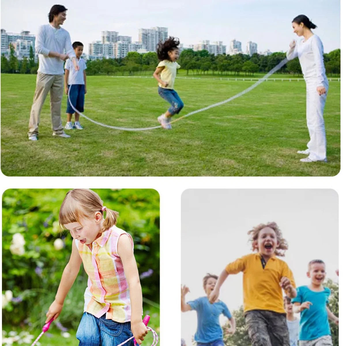 Jump Rope, 3 PCS Adjustable Length Tangle-Free Segmented Soft Beaded Skipping Rope, Fitness Jump Rope for Man Women Weight Loss 9.2 Ft