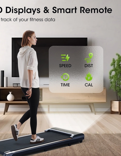 Load image into Gallery viewer, Walking Pad under Desk Treadmill with Remote Control Lightweight 2 in 1 Exercise Treadmill 0.6 to 3.8 Speed Range for Home Office Workout
