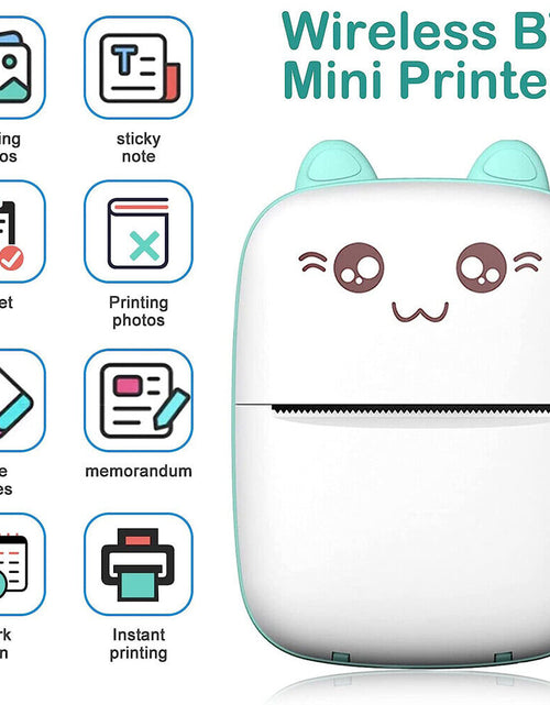 Load image into Gallery viewer, Portable Mini Thermal Printer Pocket Photo Printer Wireless Bluetooth W/ 6 Rolls
