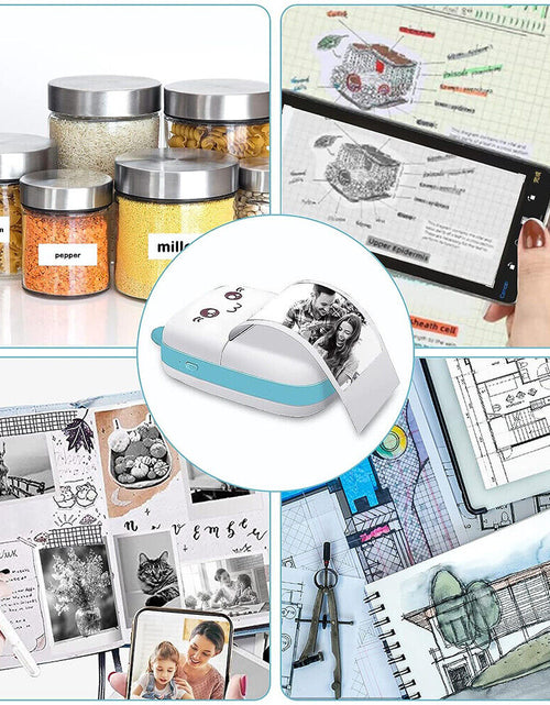 Load image into Gallery viewer, Portable Mini Thermal Printer Pocket Photo Printer Wireless Bluetooth W/ 6 Rolls
