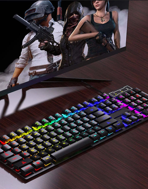 Load image into Gallery viewer, Keyboard and Mouse Set Combo, Wired RGB Backlit Computer Keyboard with USB RGB Gaming Mouse Design for Windows PC Laptop Desktop Notebook-Fv-Q305S
