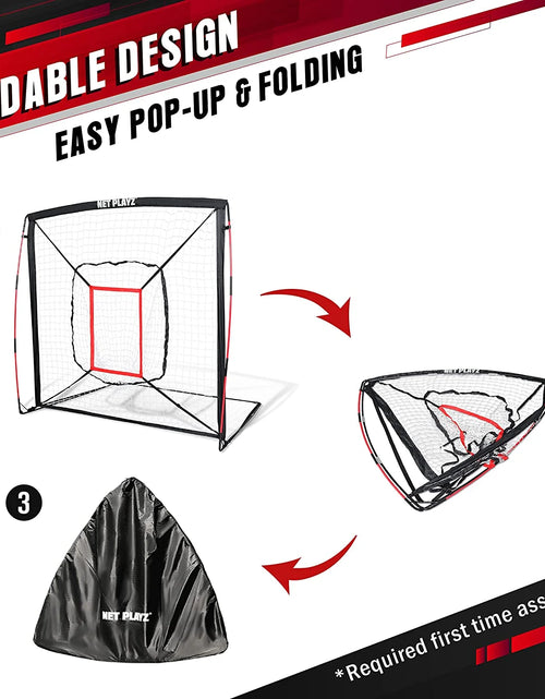 Load image into Gallery viewer, 5&#39; X 5&#39; Baseball &amp; Softball Practice Hitting &amp; Pitching Net Similar to Bow Frame, Great for All Skill Levels
