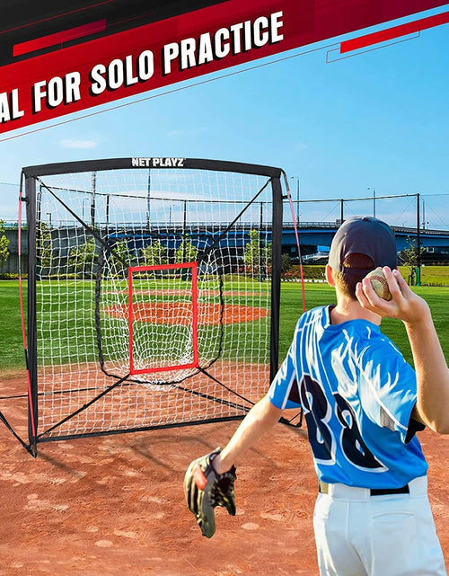 Load image into Gallery viewer, 5&#39; X 5&#39; Baseball &amp; Softball Practice Hitting &amp; Pitching Net Similar to Bow Frame, Great for All Skill Levels
