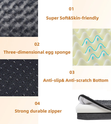 29" Orthopedic Dog Bed for Medium Dogs with Waterproof Washable Cover and Memory Foam