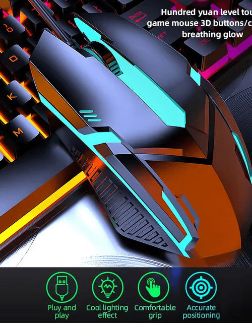 Load image into Gallery viewer, Wired Gaming Keyboard with RGB Backlight, Black
