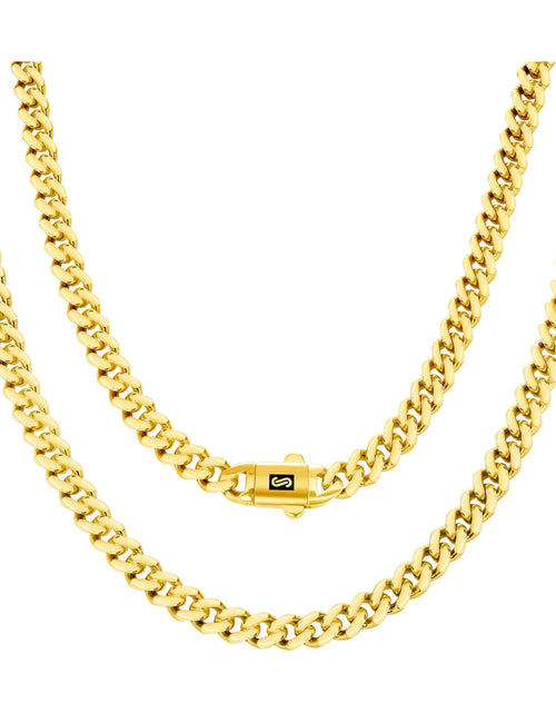 Load image into Gallery viewer, 14K Real Yellow Gold Royal Monaco 6Mm Miami Cuban Link Necklace (16&quot;-30&quot;) Italian Jewelry for Men &amp; Women
