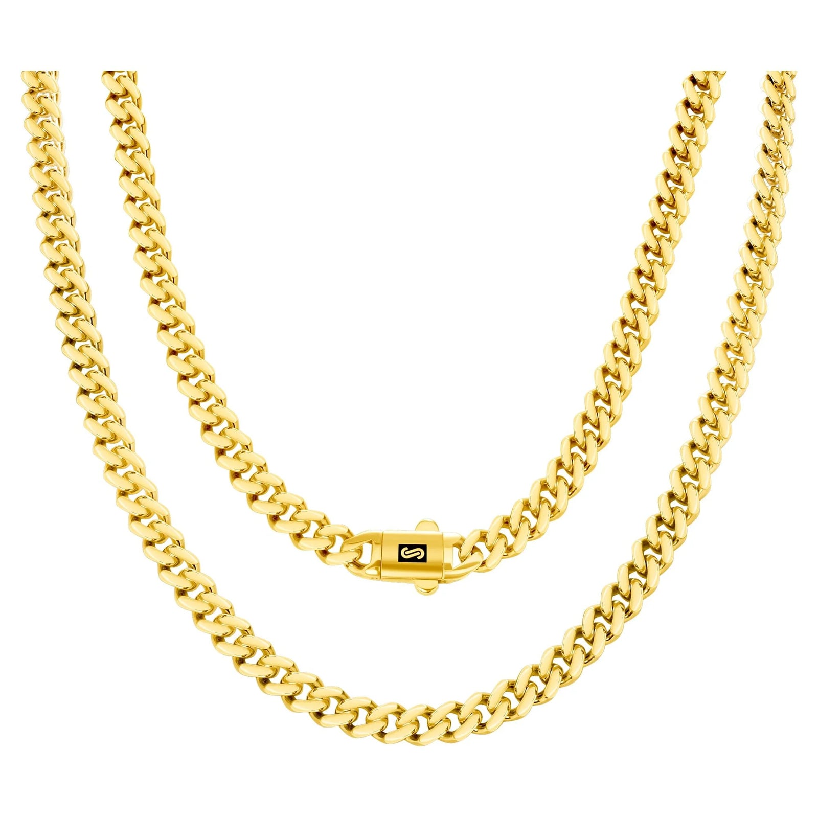 14K Real Yellow Gold Royal Monaco 6Mm Miami Cuban Link Necklace (16"-30") Italian Jewelry for Men & Women