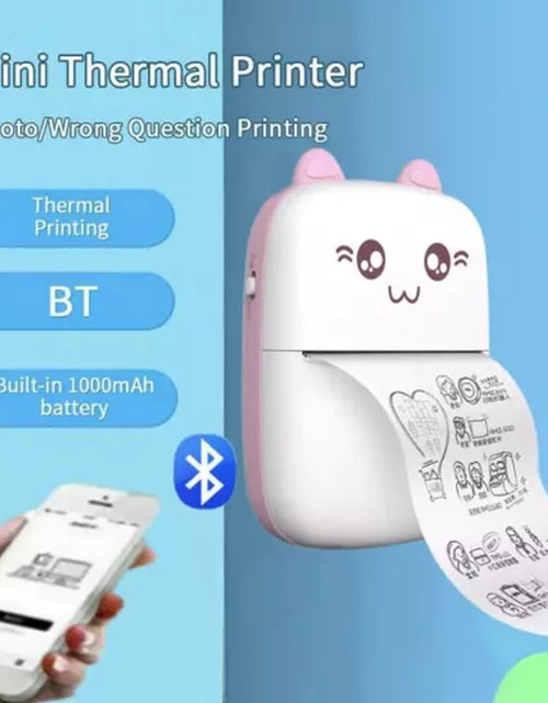 Load image into Gallery viewer, Portable Mini Thermal Printer Pocket Photo Printer Wireless Bluetooth W/ 6 Rolls
