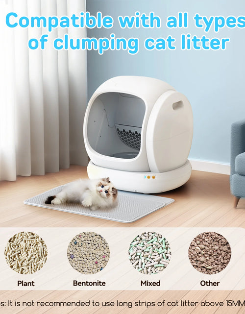 Load image into Gallery viewer, 75L Smart Automatic Self-Cleaning Cat Litter Box, APP Control/Integrated Safety Protection,White

