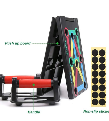 9 in 1 Push up Rack Board System Fitness Workout Train Gym Exercise