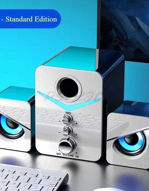Load image into Gallery viewer, SADA Computer Speaker Home Desktop Computer Laptop Universal Small Speaker Wired Desktop Subwoofer Speaker
