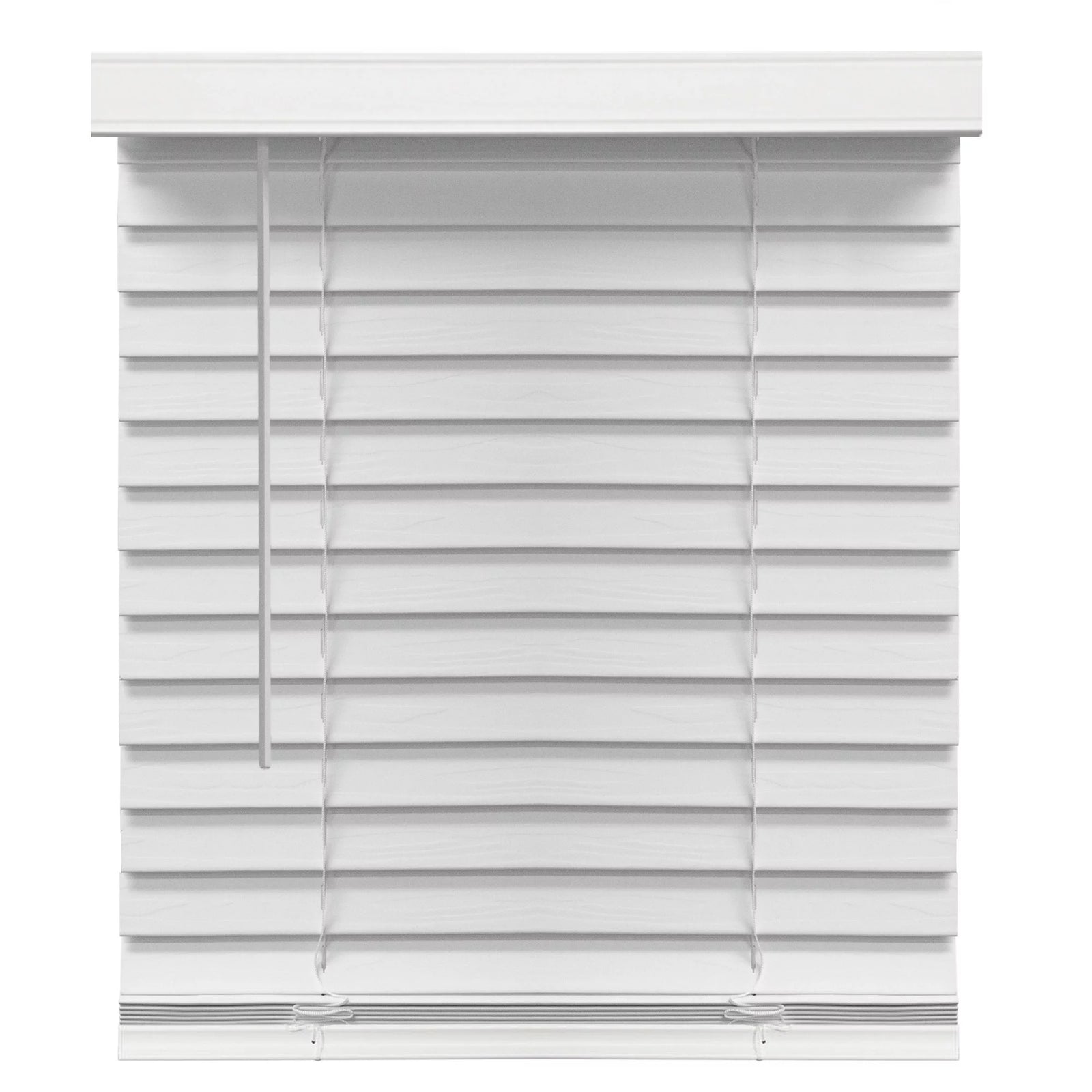 2" Cordless Faux Wood Blinds, White