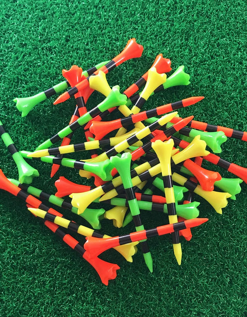 Load image into Gallery viewer, Pride Performance Plastic Golf Tees, Low-Resistance Head for Golf, Longer Drives, Durable &amp; Stable Design, 3-1/4&quot;, Striped Citrus Mix – 25 Count
