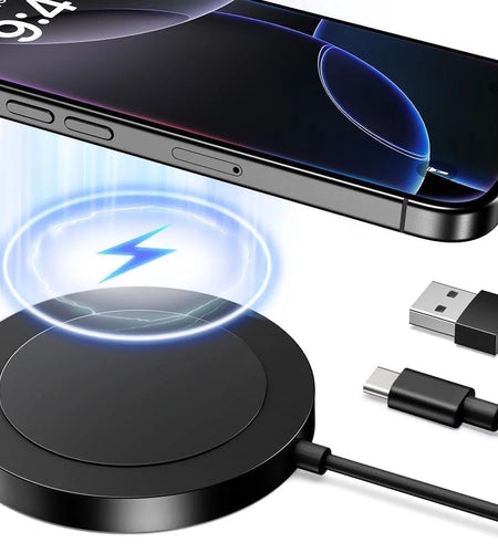 Wireless Charger - Charging Pad Compatible for Iphone 16/16 Pro/16 Plus/16 Pro Max/ 15/15 Pro/15 Plus/15 Pro Max/14/13/12/11 & Airpods 3/2/Pro