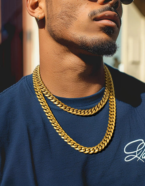 Load image into Gallery viewer, Men&#39;S Stainless Steel Chain Rapper Necklace 4.8Mm 14 Inch Costume Hip Hop Jewelry Mens Gifts
