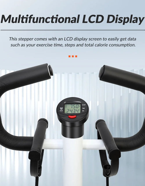 Load image into Gallery viewer, Steppers for Exercise, Mini Stair Stepper with Resistance Bands and Handlebar, 2 Ways to Use, Stair Climber Fitness Exercise Equipment for Full Body Training, 220 Lbs Weight Capacity
