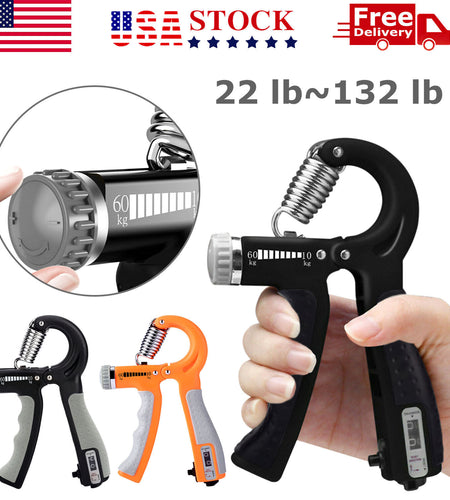 Hand Grip Strength Power Trainer Gripper Strengthener Adjustable Gym Exerciser