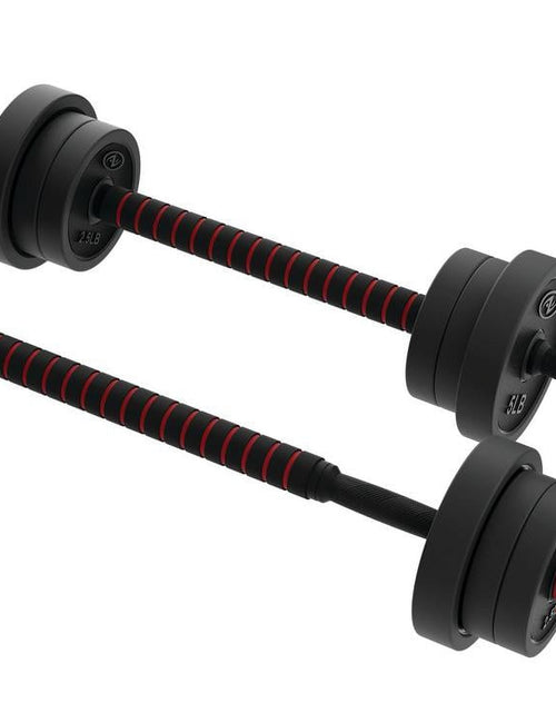 Load image into Gallery viewer, 40LB 5 in 1 Adjustable Dumbbell Set , Fitness Exercises for Home Gym, Black, 1-Inch Holes Fit Standard Sized Bar
