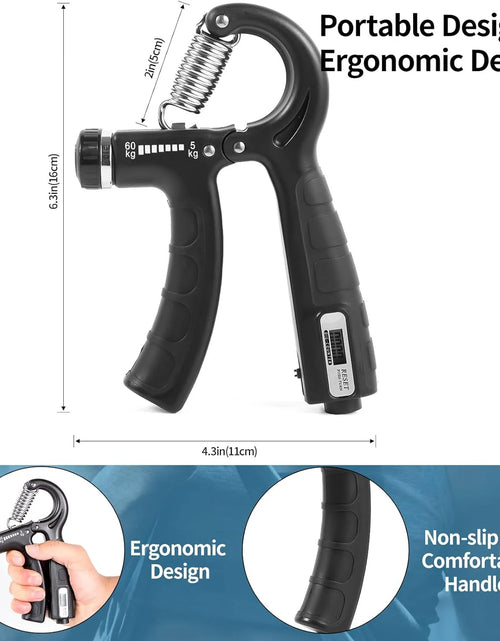 Load image into Gallery viewer, Grip Strengthener Forearm Strengthener Hand Grips Strengthener Kit - 5 Pack Adjustable Resistance
