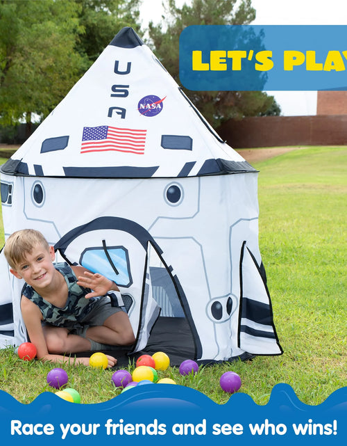Load image into Gallery viewer, Rocket Ship Play Tent Pop up Play Tent Kids Indoor Outdoor Spaceship Playhouse Tent Set
