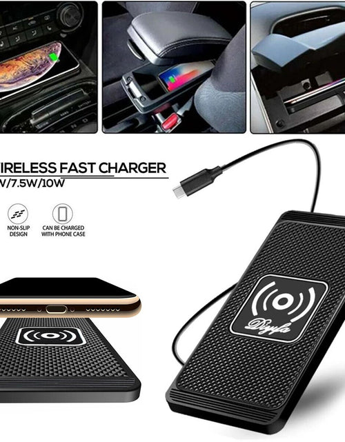 Load image into Gallery viewer, Wireless Car Phone Charger Fast Charging Pad Mat for Iphone Samsung Universal
