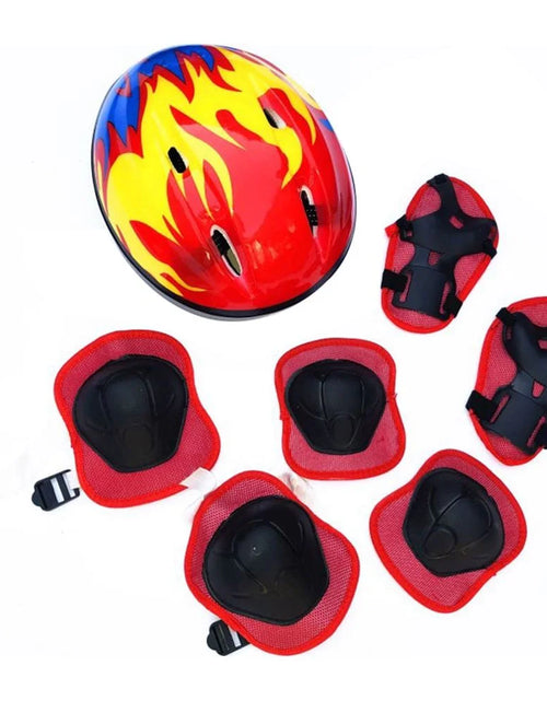 Load image into Gallery viewer, Adjustable Kids Bike Helmet and Knee Pads Elbow Pads Wrist Guards Kids Protective Gear Set for Girls Boys Toddlers Child Bike Roller Skating Cycling Scooter
