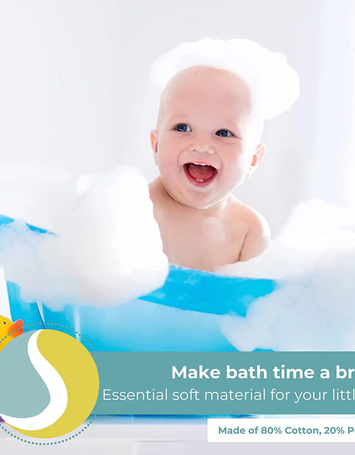 Load image into Gallery viewer, Baby Cotton Terry Hooded Towel &amp; Washcloth Bath Shower Set for Newborns and Infants, 5 Piece Set, Blue Whale
